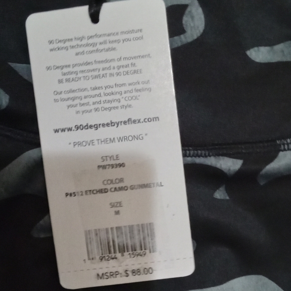 NWT 90°Degree By Reflex leggings with mesh behind knees - Picture 3 of 5